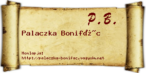Palaczka Bonifác névjegykártya